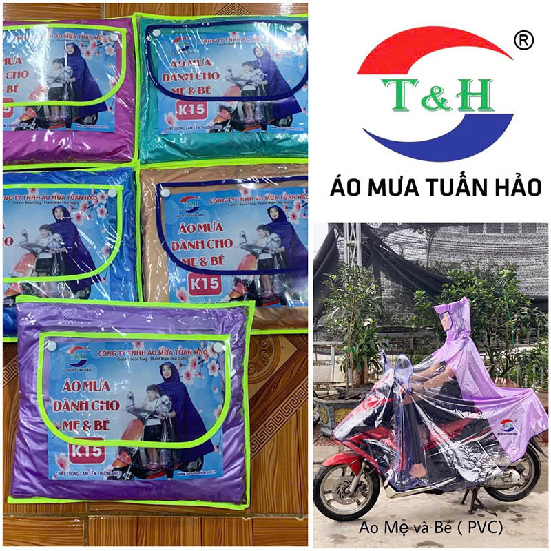 Áo mưa dành cho mẹ và bé
